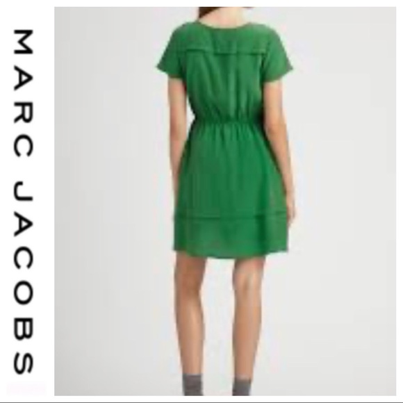💕SALE 💕 Marc by Marc Jacobs Mariko Green Silk Dress - Picture 2 of 8